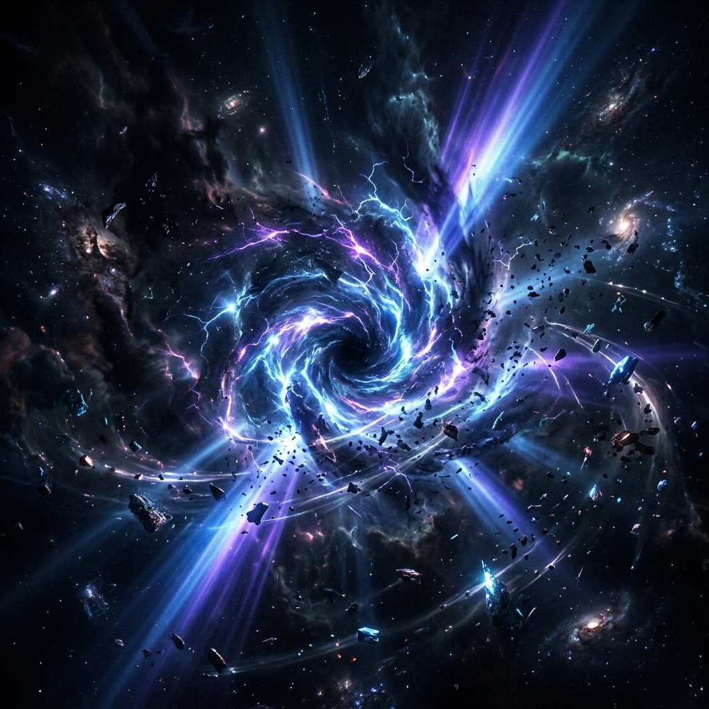 Dimensional storm with volumetric light